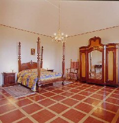 A bedroom of the Certosa di Pontignano
