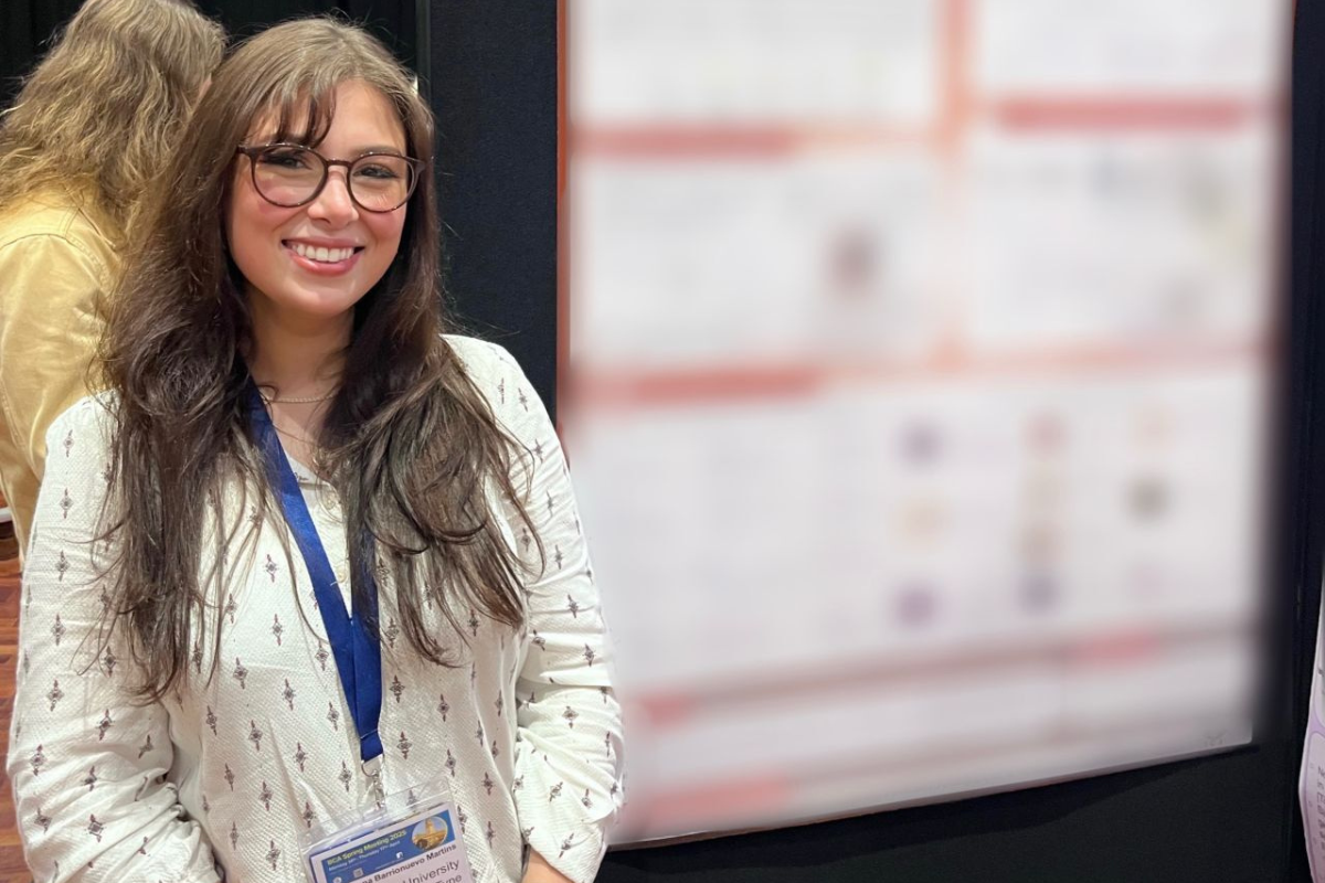 IUCr Poster Prize Winner Giovanna Barrionuevo Martins at the BCA