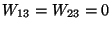 $W_{13}=W_{23}=0$