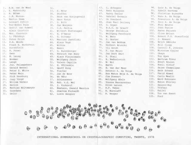 [1978: Enschede School on Crystallographic Computing: Group photo]