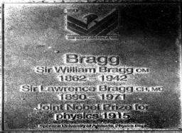 [Bragg memorial plaque]