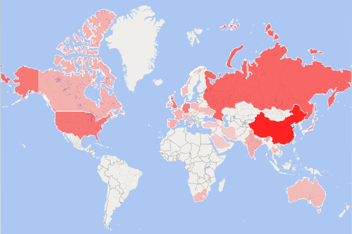 [CSD by country on the day]