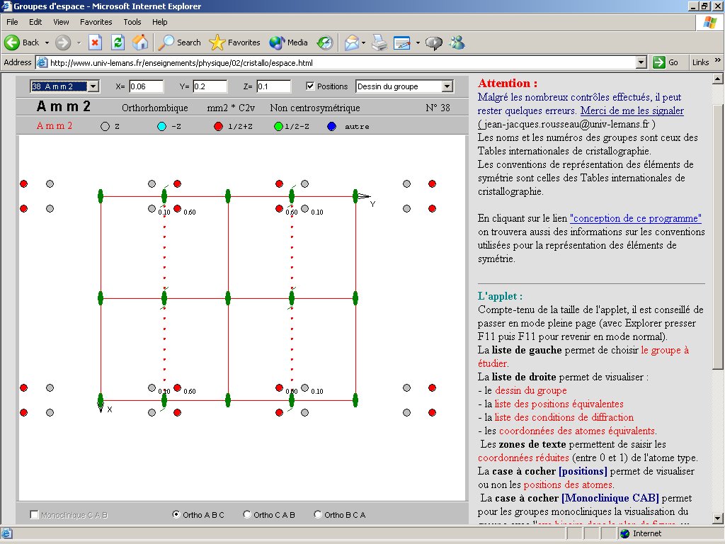 [space group applet]