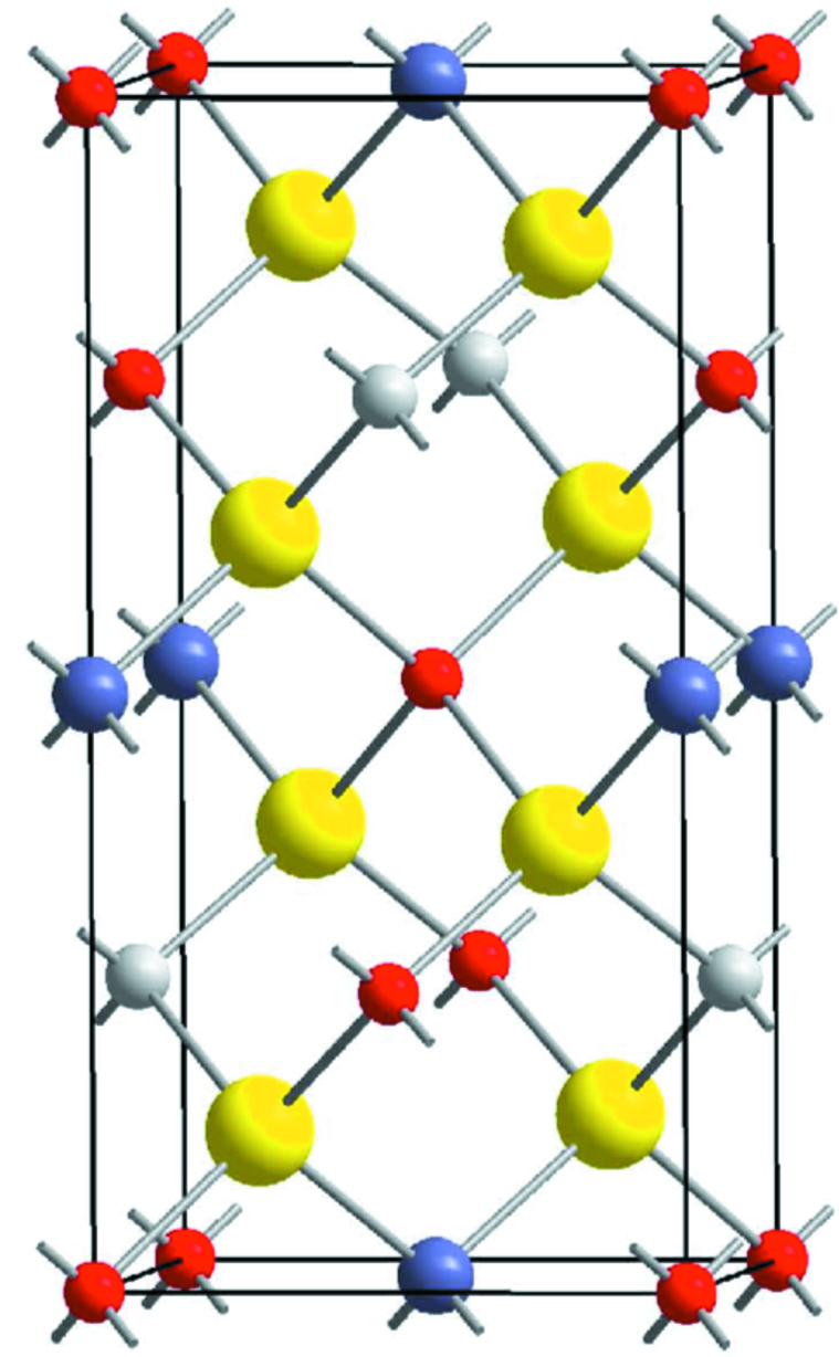 Perspective view of the ordered kesterite structure