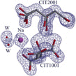 [Electron density map]