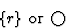 \begin{displaymath} \{r\} \hbox{ or }\bigcirc\end{displaymath}