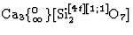 $\textrm{Ca}_3\{^0_\infty\}[\textrm{Si}_2^{[4t][1;1]}\textrm{O}_7] $