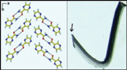 [Bending of a pyrazinamide crystal]