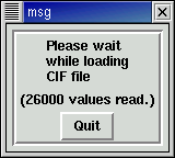 example CIFEDIT screen display