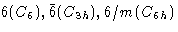 $6(C_6), \bar6 (C_{3h}), 6/m(C_{6h})$