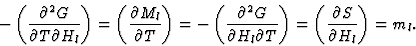 \begin{displaymath} -\left(\frac{\partial^2{G}}{\partial{T}\partial{H}_l}\right)... ...}}\right)=\left(\frac{\partial{S}} {\partial{H}_l}\right)=m_l. \end{displaymath}