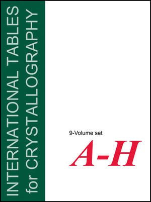 Cover for International Tables with letters A-H on the cover.