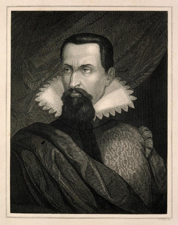 Johannes Kepler, line engraving by N. Dietz