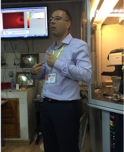 Slimane Dahaoui at the IUCr-UNESCO OpenLab in Constantine (Algeria) in May 2015.