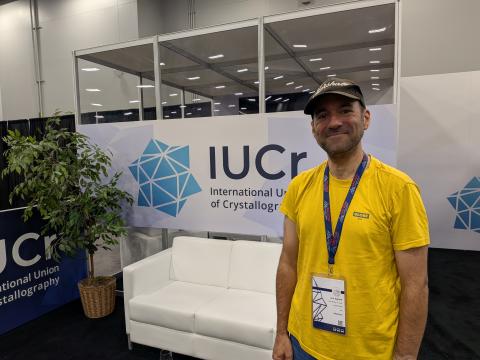 Jon Agirre at the IUCr Congress booth 