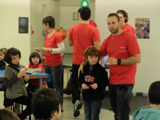 2014: Bologna - workshop for schoolchildren: Hands-on participation