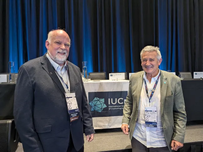 Thomas Proffen and Santiago Garcia-Granda at the General Assembly