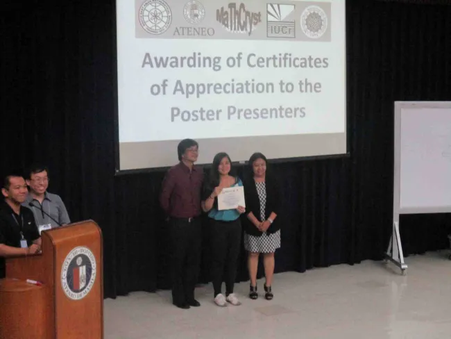 2017: Second Manila International Workshop on Mathematical Crystallography: Certificates
