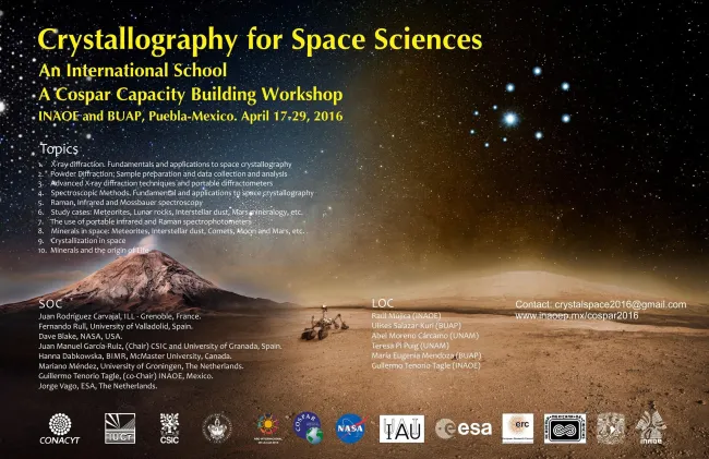 2016: Crystallography for Space Sciences: Poster
